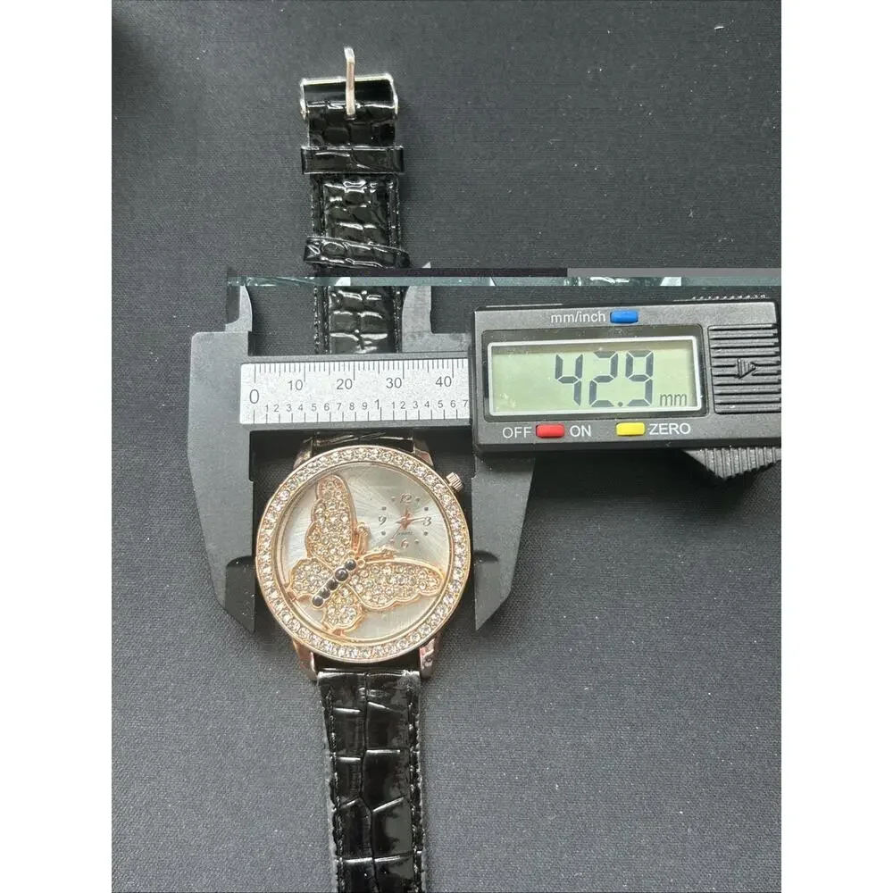 Rose Gold Tone Butterfly Dial Women’s Quartz Watch